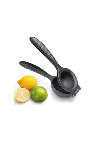 Ayrex Döküm Limon Sıkacağı Limon Presi Büyük Boy 24cm, Siyah Metal Limon Sıkacağı, Döküm Naranciye Sıkacağ Diğer