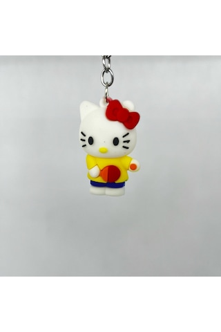 Raketli Hello Kitty Silikon Bileklikli Anahtarlık/çanta Süsü