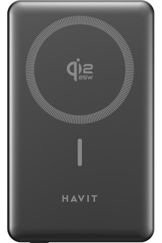 Havit Pb5203 Pro 10.000mah Qi2 Magsafe Powerbank - 25w Hızlı Şarj, Alüminyum Kasa Siyah