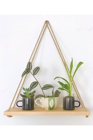 Bfd Shop İpli Duvar Rafı Kitaplık Tekli Naturel Bfd Shop İpli Duvar Rafı Kitaplık Tekli Naturel
