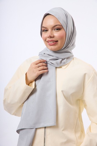 Mirsoy Scarf Zerafet Desen Şal Gri