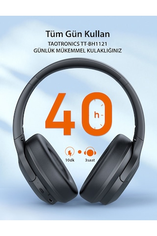 TaoTronics TT-BH1121 Bluetooth 5.3 Kulak Üstü Kulaklık