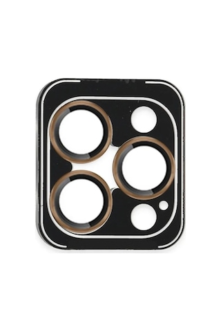 Joko iPhone Uyumlu 16 Pro Max Pvd Metal Kamera Lens - Gold Çok Renkli