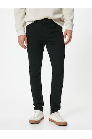Koton Skinny Fit Kot Pantolon - Michael Jean Siyah 5wam40031nd Siyah