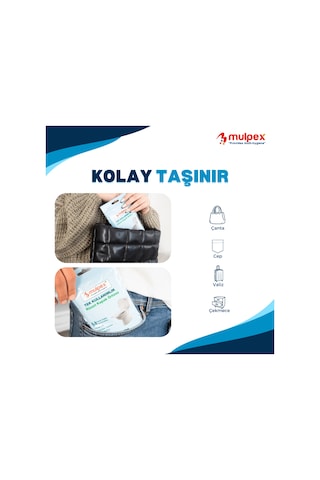 Mulpex Tek Kullanımlık Suda Çözünür Klozet Kapak Örtüsü 10 x 10'lu