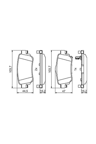 Mga Nissan Qashqai Iı 2013-2021 Arka Fren Balatası Takım