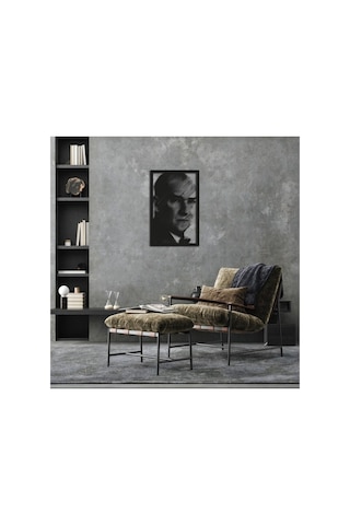 Atatürk Portresi Duvar Portresi Siyah - 803393839 Siyah