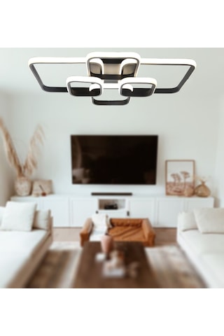 Tt500-6-sy Tt Aydınlatma Gün Işığı Mat Siyah 6 Lı Led Avize Siyah