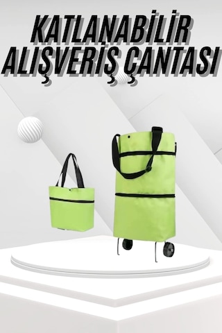 Bay Katlanabilir Tekerlekli Pazar Market Çarşı Arabası Market Alışveriş Çantası Najmaddin