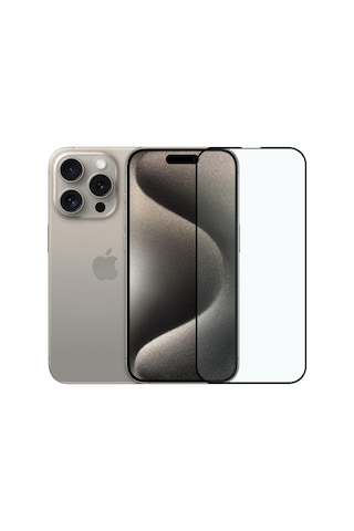 Tam Kaplayan Parmak İzi Bırakmayan Safir Ekran Koruyucu Cam, İphone 15 Pro Max İle Uyumlu