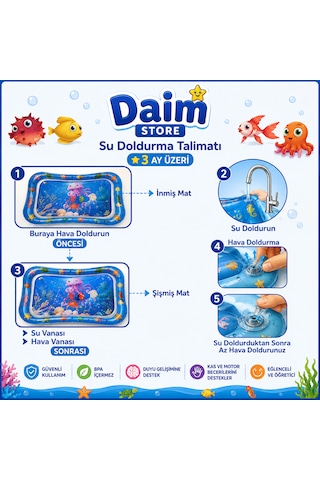 Su Oyun Matı , Tummy Time Test Raporlu 1 Adet