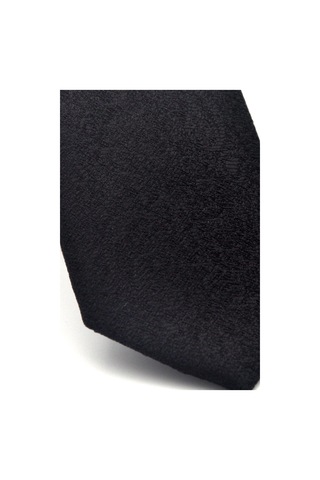 Şal Desenli Siyah Dokuma Kumaş Mendilli Slim Fit Kravat // Sdk-2508-1 Siyah