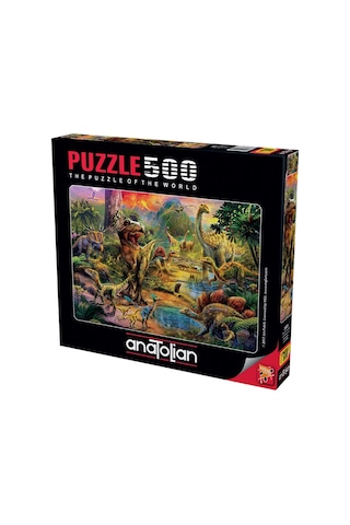 Anatolian Dinozor Krallığı 500 Parça Puzzle landscape Of Dinosau
