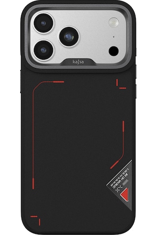 Apple Uyumlu iPhone 17 Pro Kılıf M-safeli O-ring Metal Kamera Çerçeveli Kajsa Matrix Collection Kapak Siyah Siyah