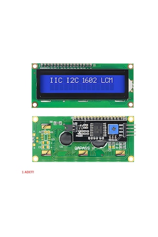 IIC I2C Seri 1602A 2x16 Mavi Karakter LCD Modül Display Ekran 5V Beyaz Arka ışık