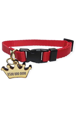 İsimli Kedi Tasması , Kedi İsimlik , İsme Özel Tasma , Kırmızı