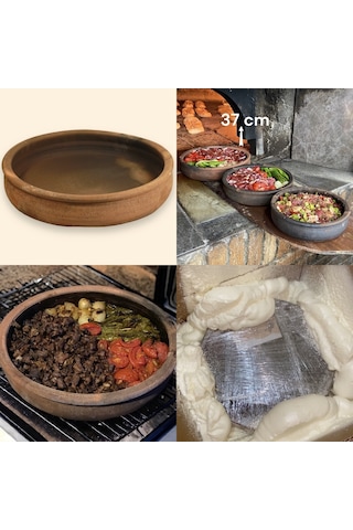 Büyük Boy Toprak Güveç Fırın Tepsisi 8-10 Kişilik 37 CM Toprak