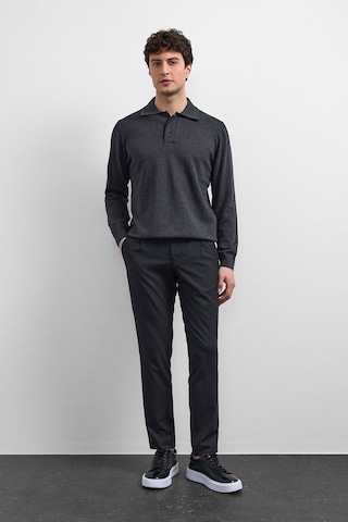 Back And Bond Antrasit Relaxed Fit Polo Yaka Triko Kazak