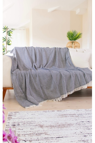 Tabu Home Dokuma Cozy Comfort Siyah Tv Örtüsü