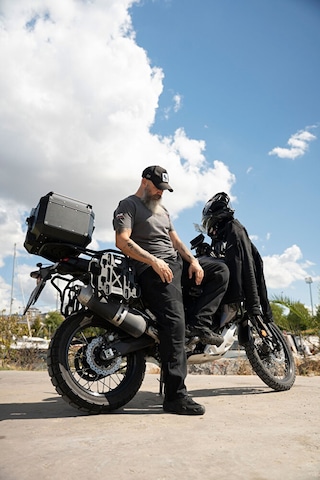 Tech90 Fileli Black Ventilation Korumalı Cordura Motosiklet Pantolonu