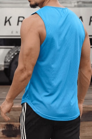 Genius Store Erkek Sporcu Atleti Sıfır Kol Tişört Fitness Gym Antrenman Tişörtü Ter Tutmayan Atlet Sıfırkol-2026 Mavi