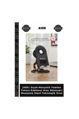 Jx061 Siyah Manyetik Telefon Tutucu Kablosuz Araç Aksesuarı Masaüstü Stant Teknolojik Ürün