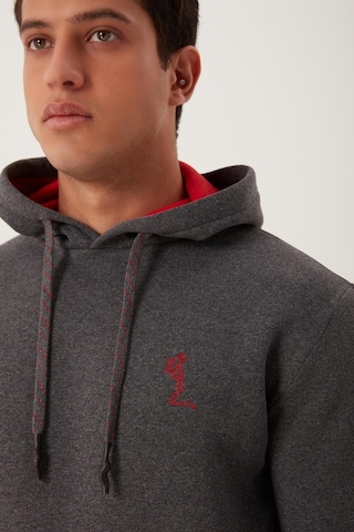 Polostate Erkek İskelet Nakışlı 3 İplik Sweatshirt Antrasit