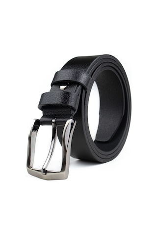 Özel Kutulu Siyah Gerçek Deri Erkek Kumaş Pantolon Kemeri