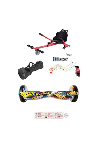 Citymate Elektrikli Kaykay Hoverboard Akıllı Denge 6.5 Inch + Hoverkart + Çanta Extrem Paket D01