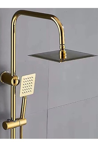 Quart Gold Rain Duş Seti Altın