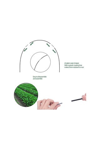 Sones 2,5 X 10m Bahçe Kemerli Kulübe Böcek Ağı Seti Esnek Gerilebilir Bitki Koruma Ağı