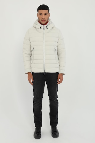 Dufy Erkek Slim Fit Kapüşonlu Taş Mont-25294