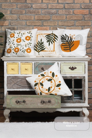 Elart Daisy Kırlent Kılıfı 4 Adet 40x40 Cm Renksiz
