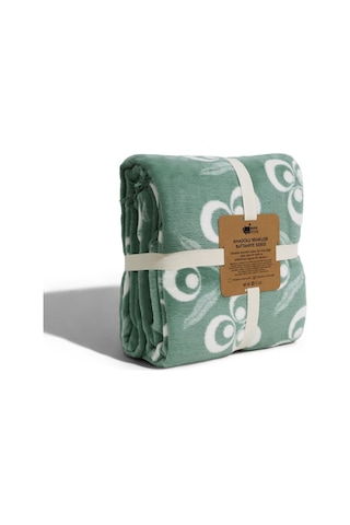 Bigghome Çintemani Yeşil Tek Kişilik Battaniye 150 X 200 Cm Karışık