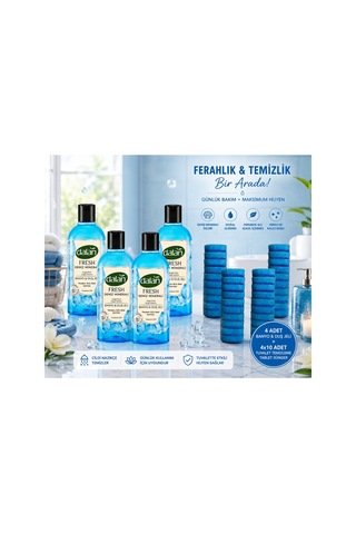 Fresh Deniz Minerali 500 Ml 4'lü + Wellnax Sünger Seti