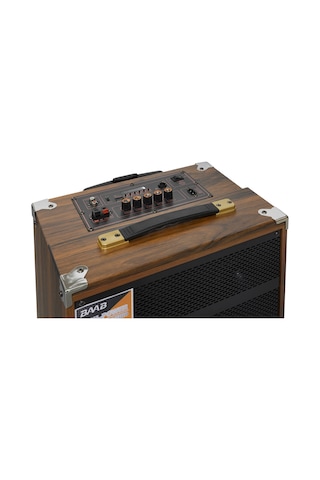 Baab Bq12 Bluetooth Hoparlör Fm Radyo 12 İnç Usb Tf Aux Çift Mikrofonlu Kumandalı - Ahşap