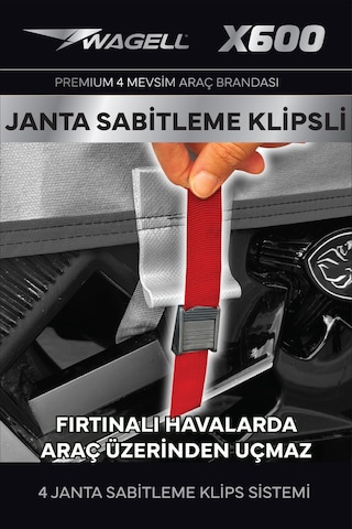 Sedan Araçlar İle - X600 Klipsli 4 Mevsim Araba Brandası - Oto Çadır Örtü