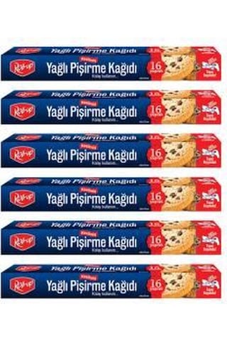 6 Adet 16'Lı Roll-Up Kesilmiş Yağlı Pişirme Kağıdı 6 Adet 16'Lı Roll-Up Kesilmiş Yağlı Pişirme Kağıdı