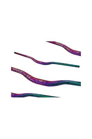 Wake Rainbow 780mm Alüminyum 31.8 Bisiklet Gidonu + Boğaz Seti Lunje Gidon Wake Boğaz Rainbow Çok Renkli