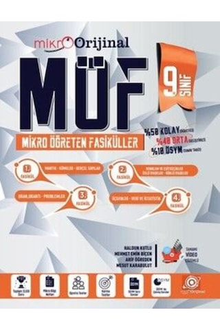 Orijinal Mikro 9. Sınıf Matematik Möf Mikro Öğreten Fasiküller Orijinal Mikro 9. Sınıf Matematik Möf Mikro Öğreten Fasiküller