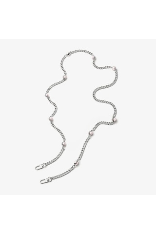 Kombinlenebilir Tasarım Çok Amaçlı Crossbody Telefon Zincir Omuz Askısı - By Bera Lina Silver