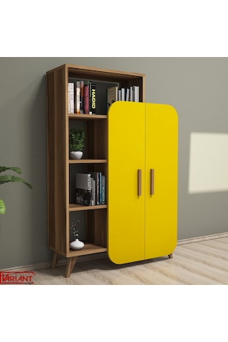 Variant Variant Form Çok Amaçlı Dolap Ve Kitaplık Ceviz - Sarı