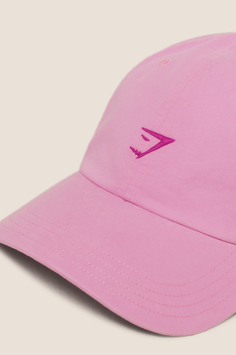 Gymshark İşlemeli Logolu Premium Pamuk Unisex Şapka Pembe