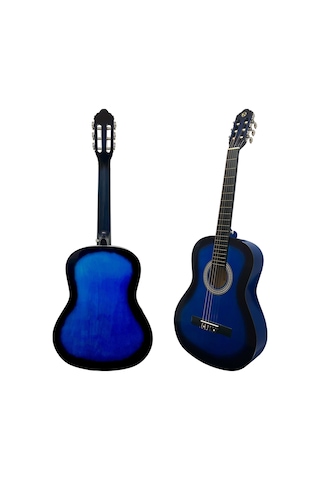 Fourtune Luca C-180BL Mavi Klasik Gitar Seti 4/4 Sap Ayarlı