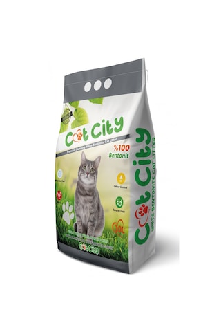 Cat City Doğal Aktif Karbonlu Topaklaşan Bentonit Kedi Kumu 10 L