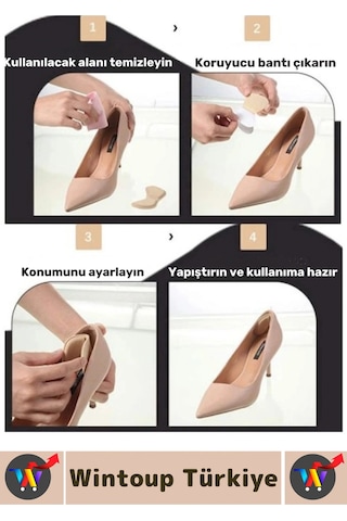 Gündelik Konforlu İnce Yumuşak Ayak Topuk Vurma Önleyici Boşluk Doldurma Daraltma Pedi 5 Mm 10 Adet