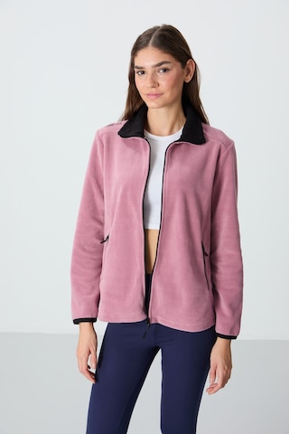 Tommy Life Rahat Form Dik Yaka 2li Paket Siyah-gül Kurusu Kadın Polar Sweatshirt - 97173 Siyah - Mor