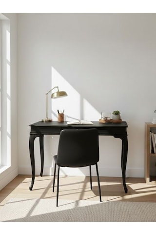 Regnum Fransız Still Ahşap Çalışma Masası 70x110 Siyah