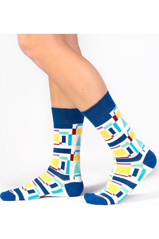 Ozzy Socks Square Desenli Çorap Mavi