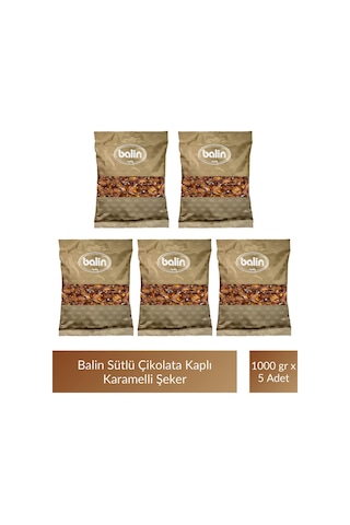 Balin Karamel Sütlü Şeker 1000 Gr X 5 Adet